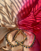 Square Crystal Hoops image 0