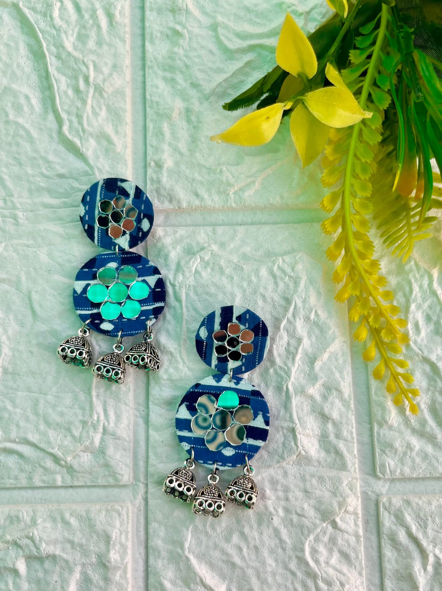 Indigo Mirror Earrings image 0