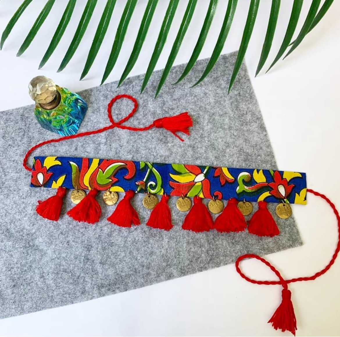 Printed Tassel Choker image 0