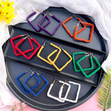 Square Macrame Hoops image 0