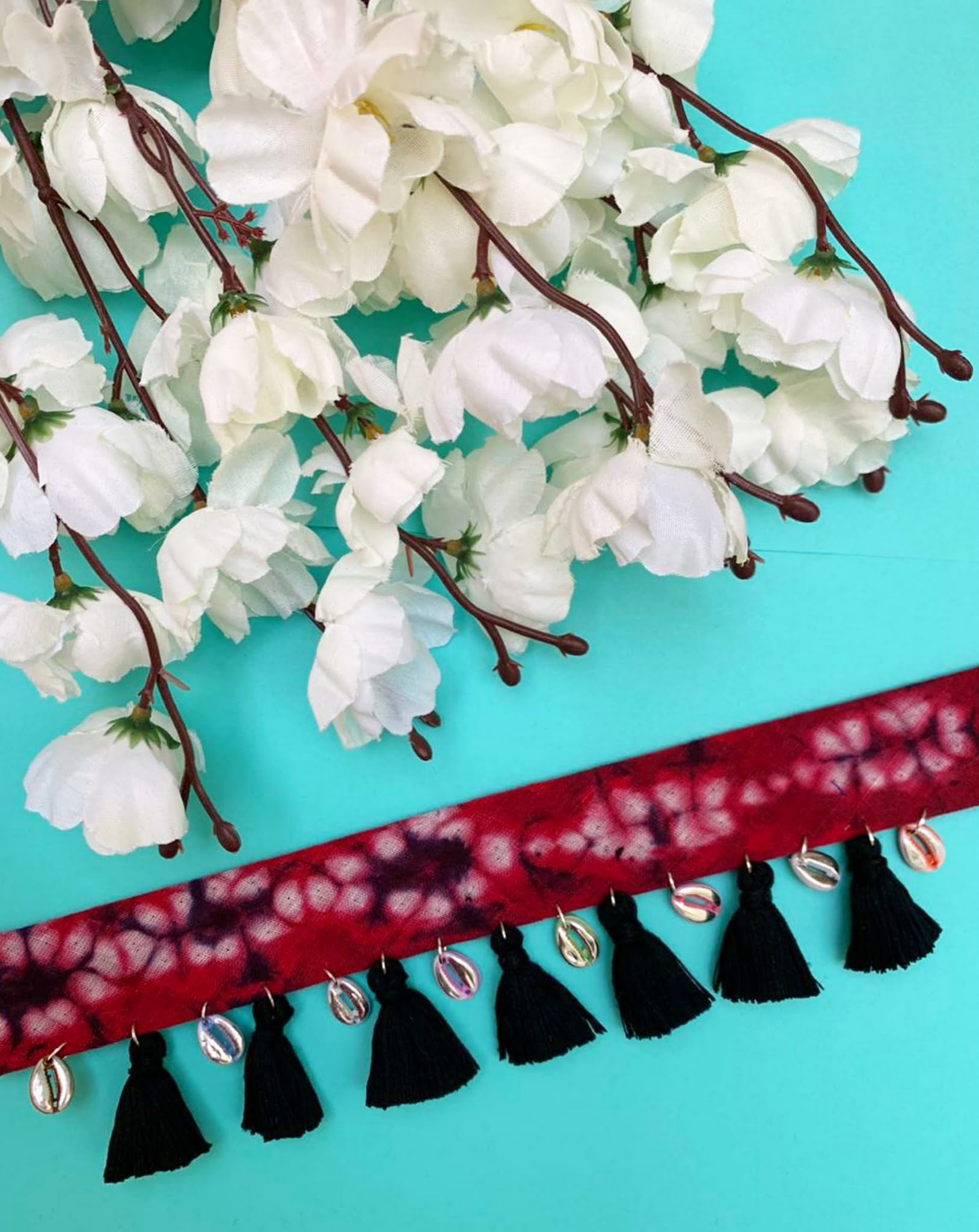Maroon Tie-N-Dye Choker image 0
