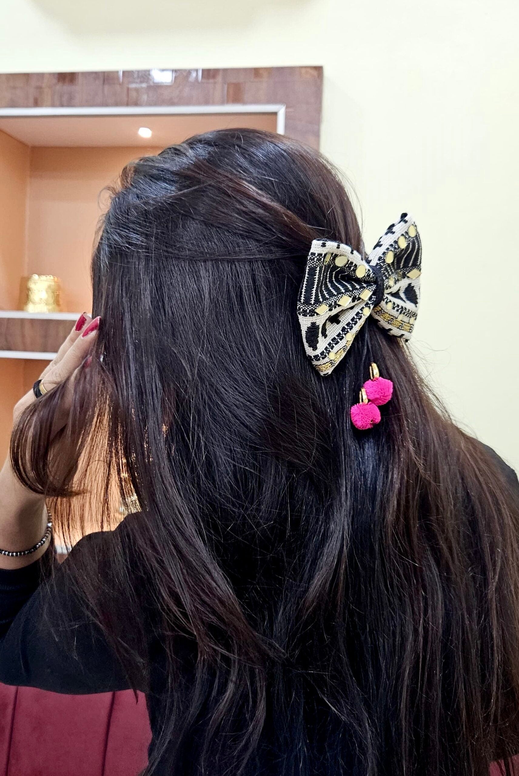 Dandiya Dazzle Bows- Black image 2