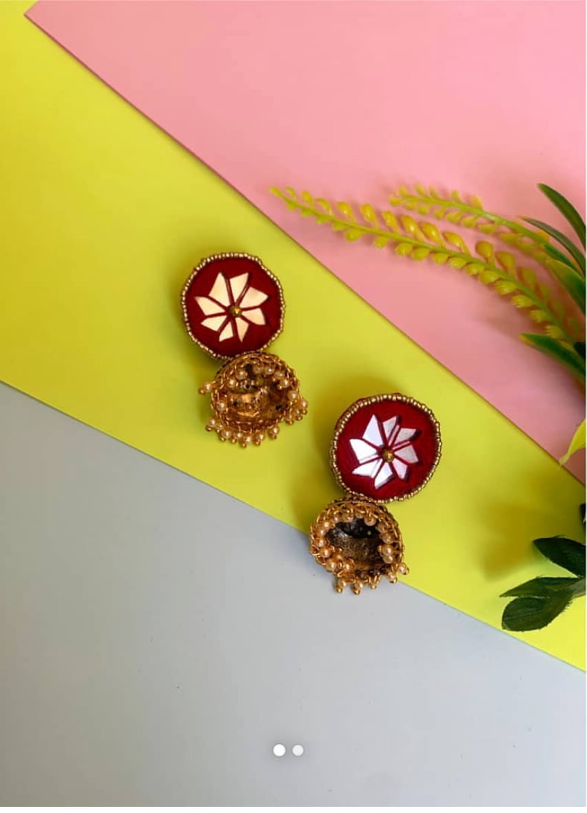 Mini Mirror Jhumki image 0