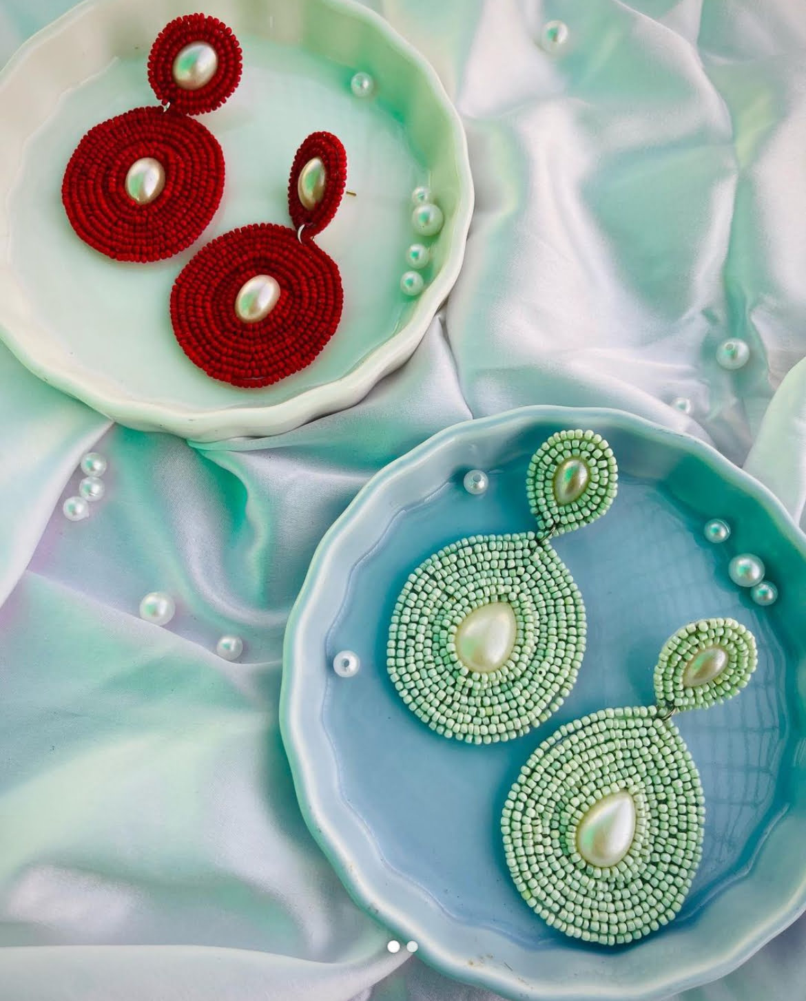 Statement Beaded Earrings -Il image 0