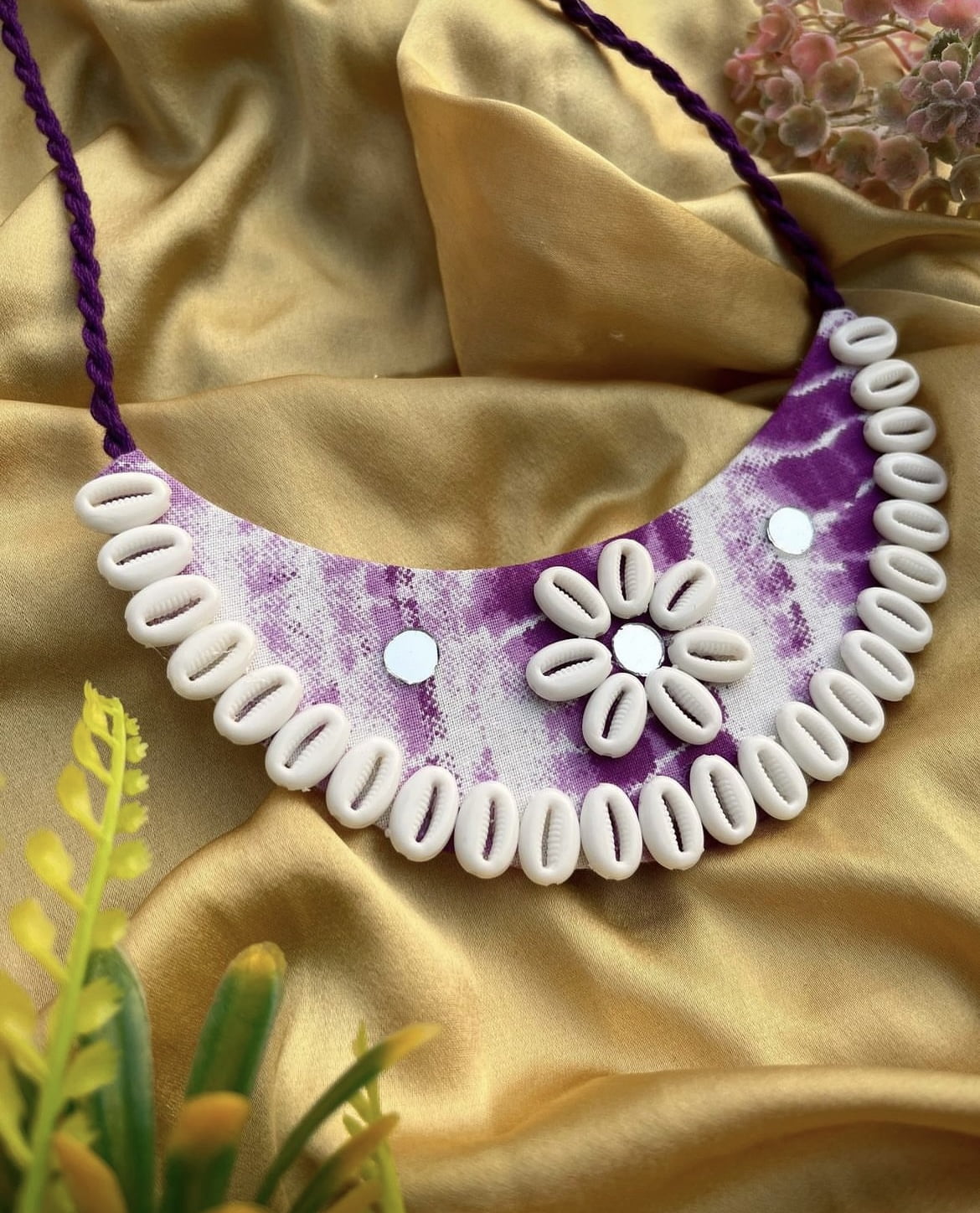 Purple Tie-n-Dye Collar Neckpiece image 0