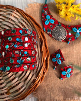 Red Shell Choker Set image 0