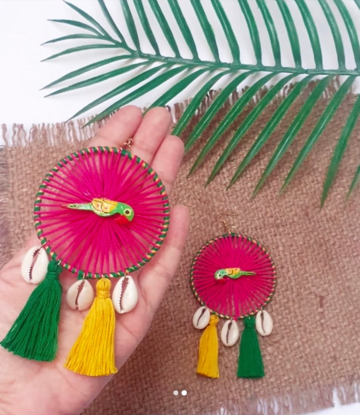 Boho Parrot Earrings image 2