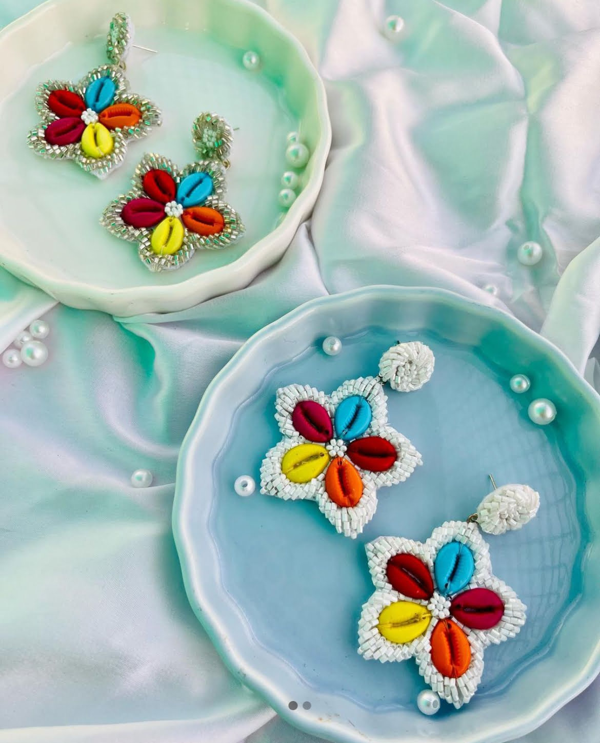 Shell Flower Earrings image 0