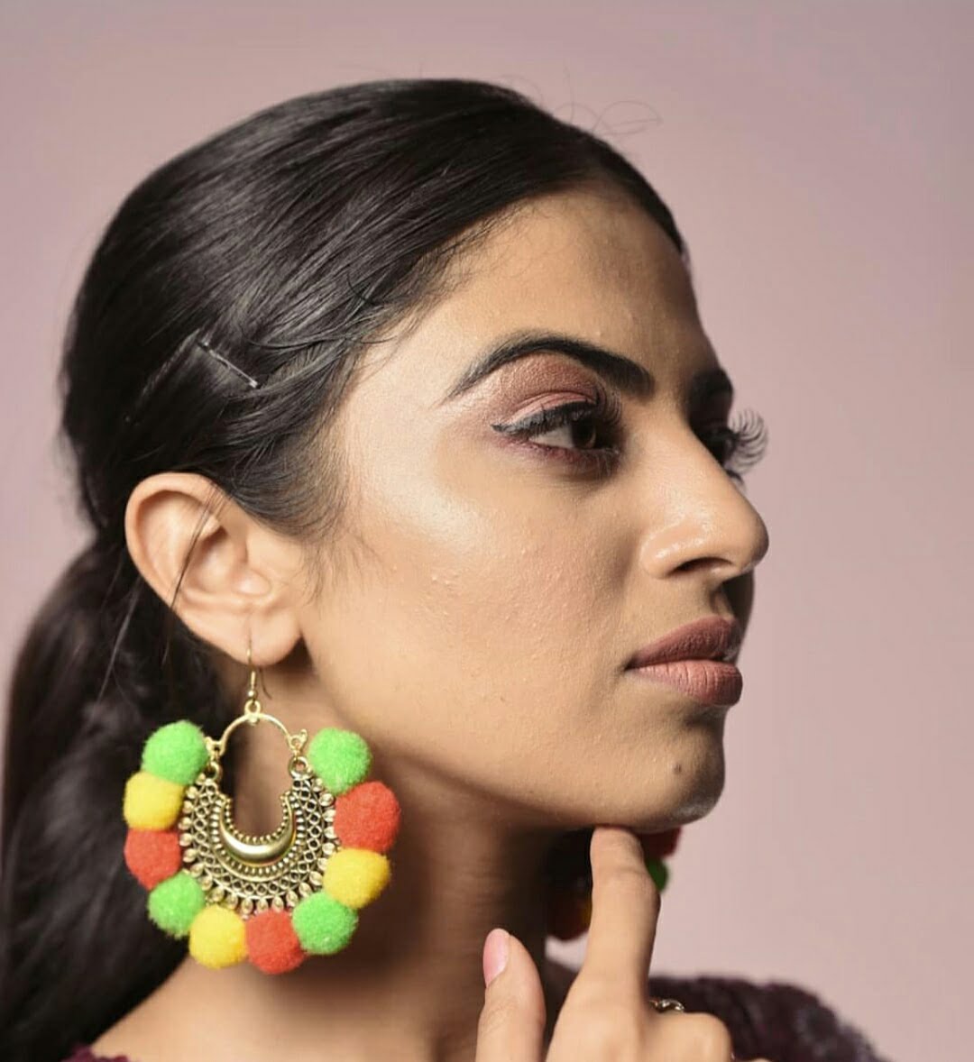 Pompom Chandbalis-Tricolor image 3