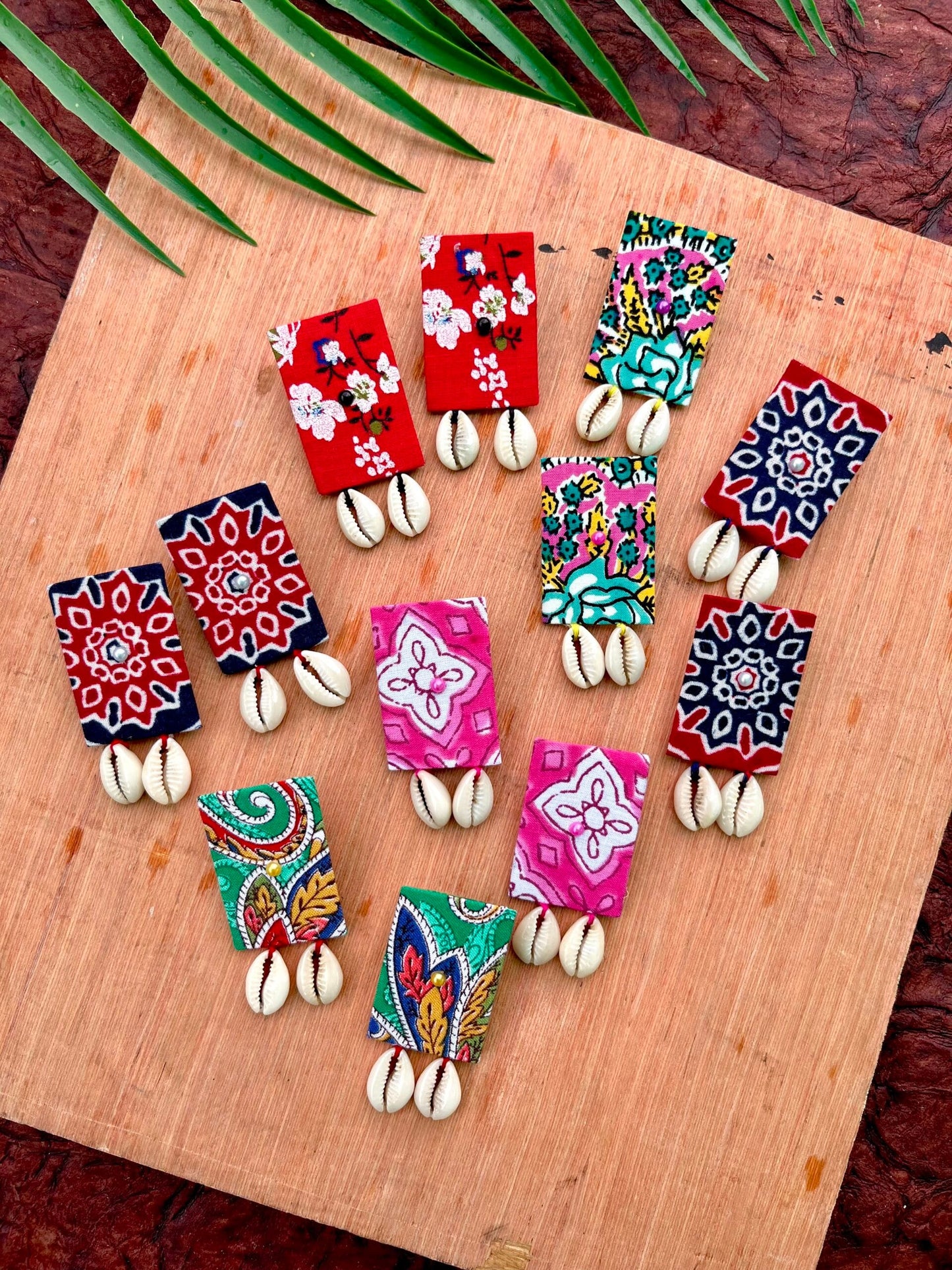 Printed Shell Earrings image 0