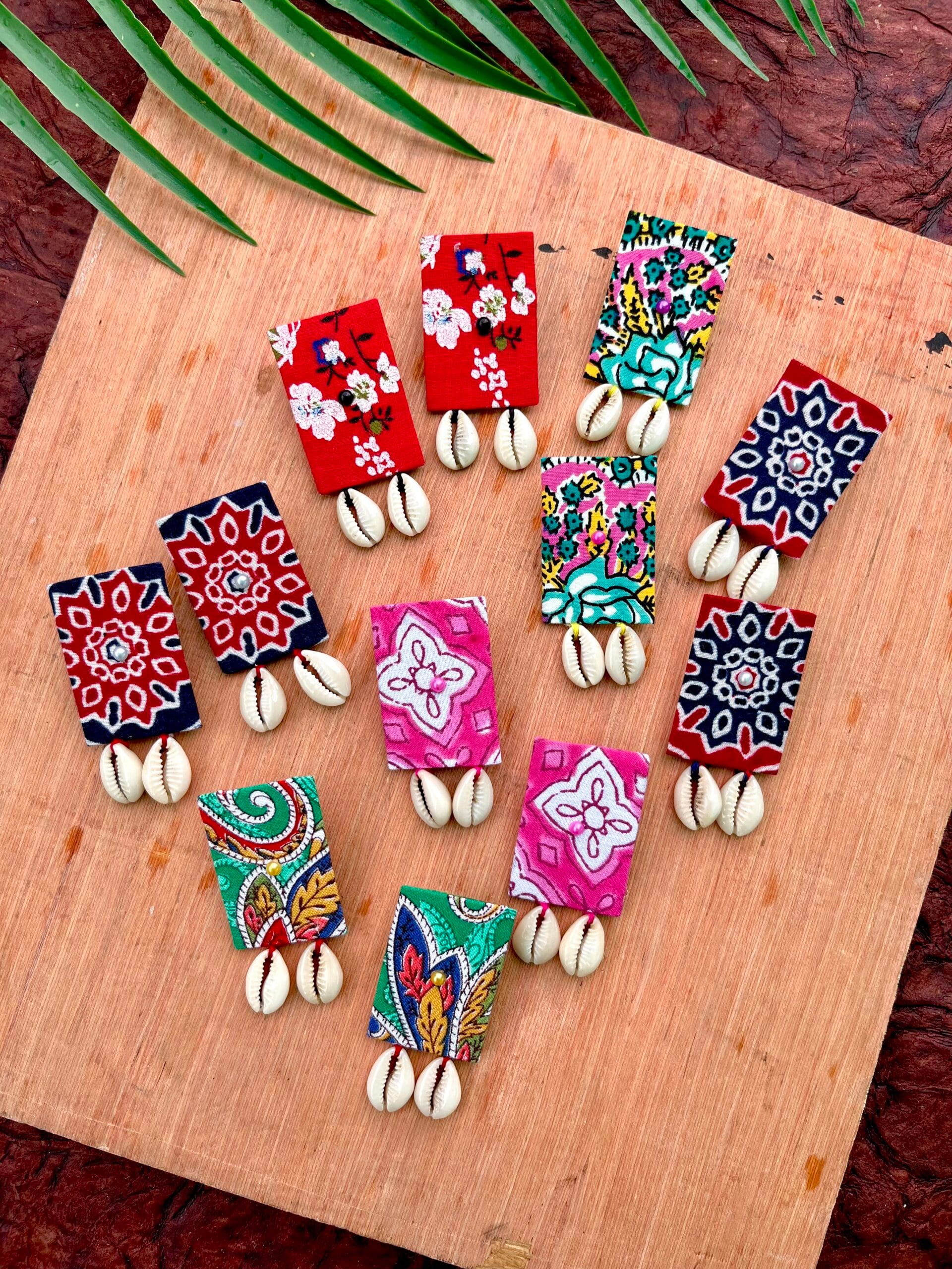 Printed Shell Earrings image 0