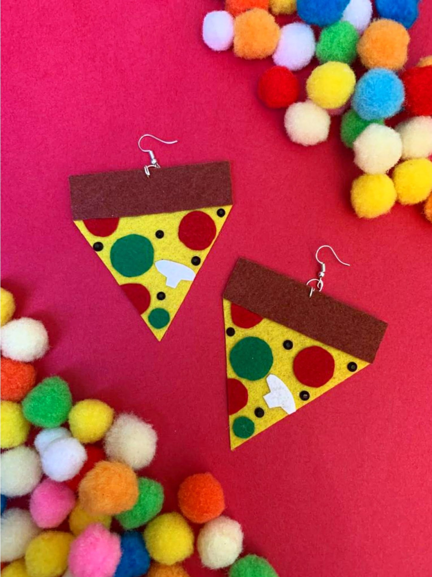 Pepperoni Pizza Earrings image 0