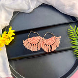 Semi Circle Macrame Hoops image 3