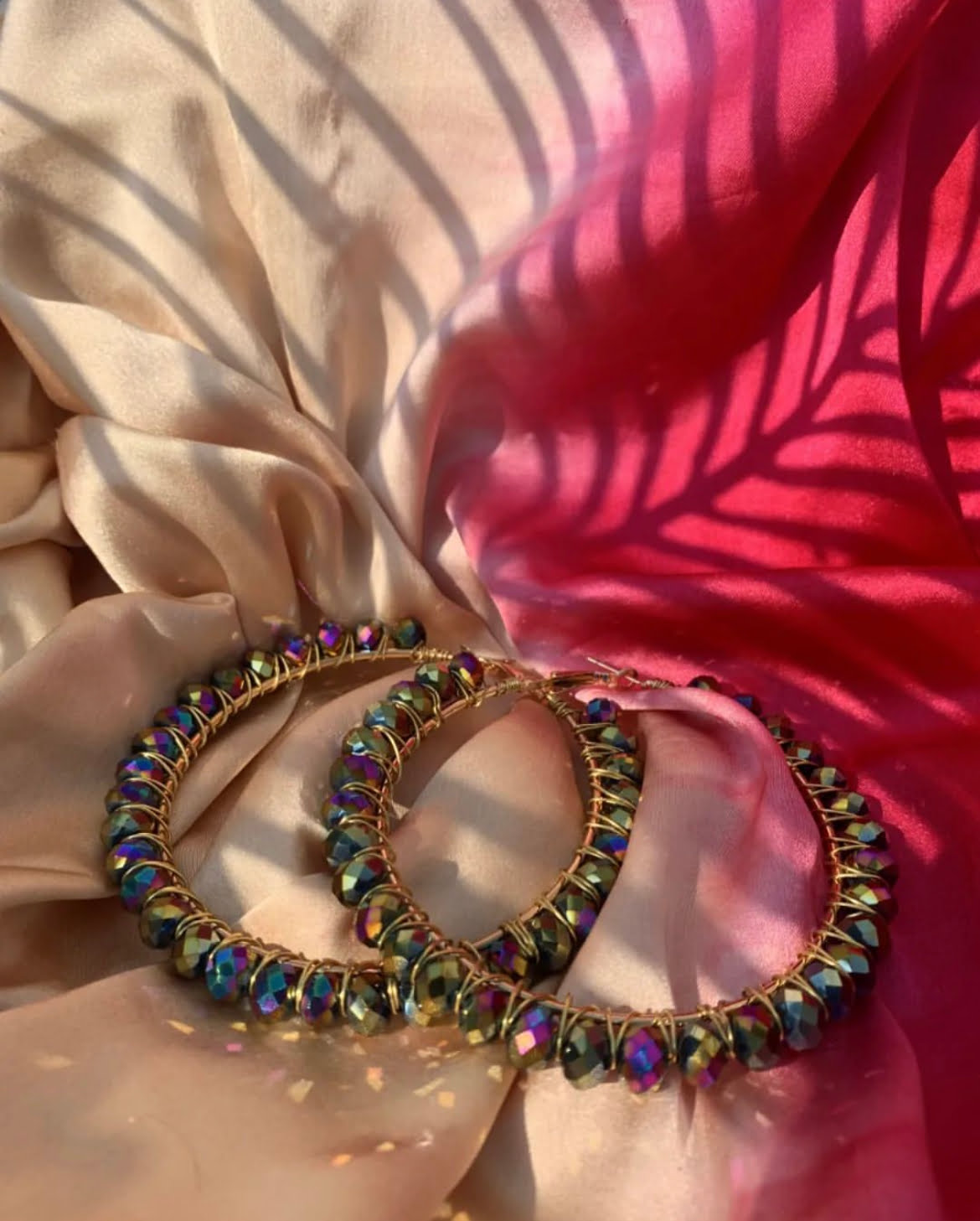 Round Crystal Hoops image 2