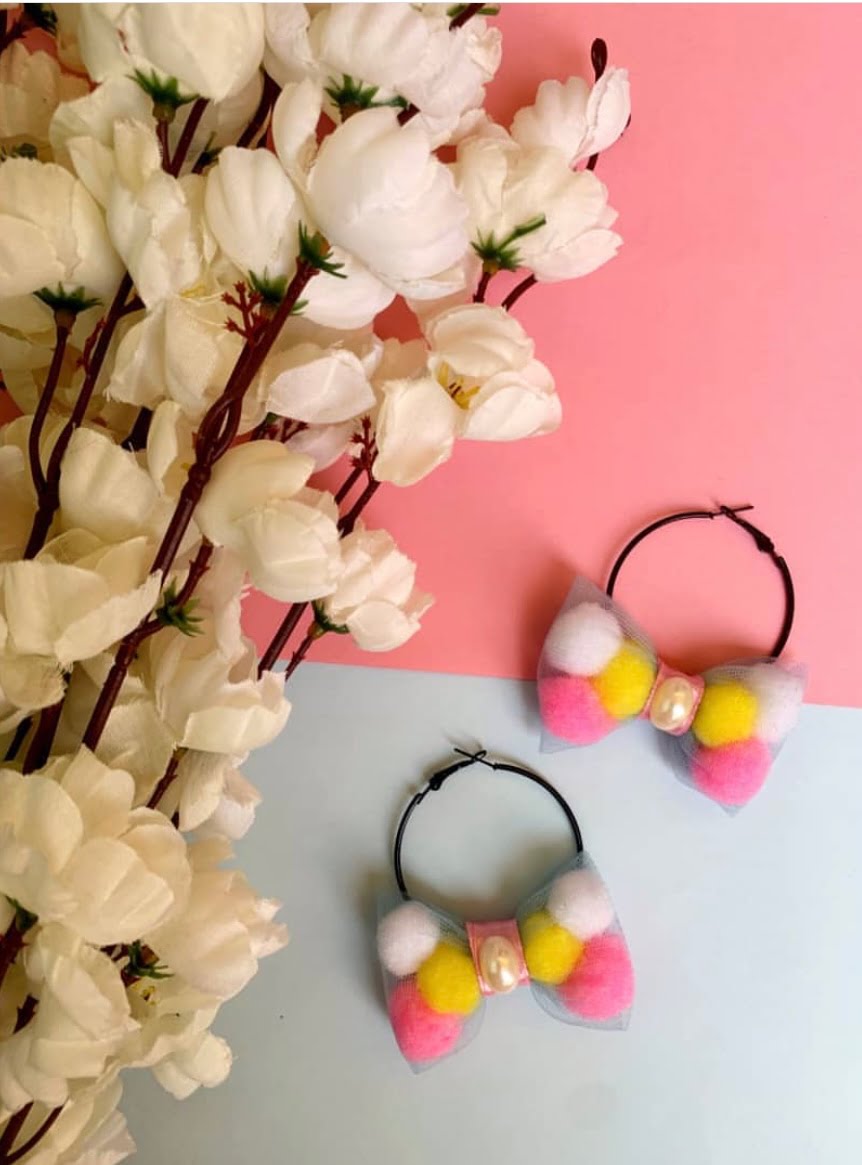 Embellished Bow Hoops-lll image 1