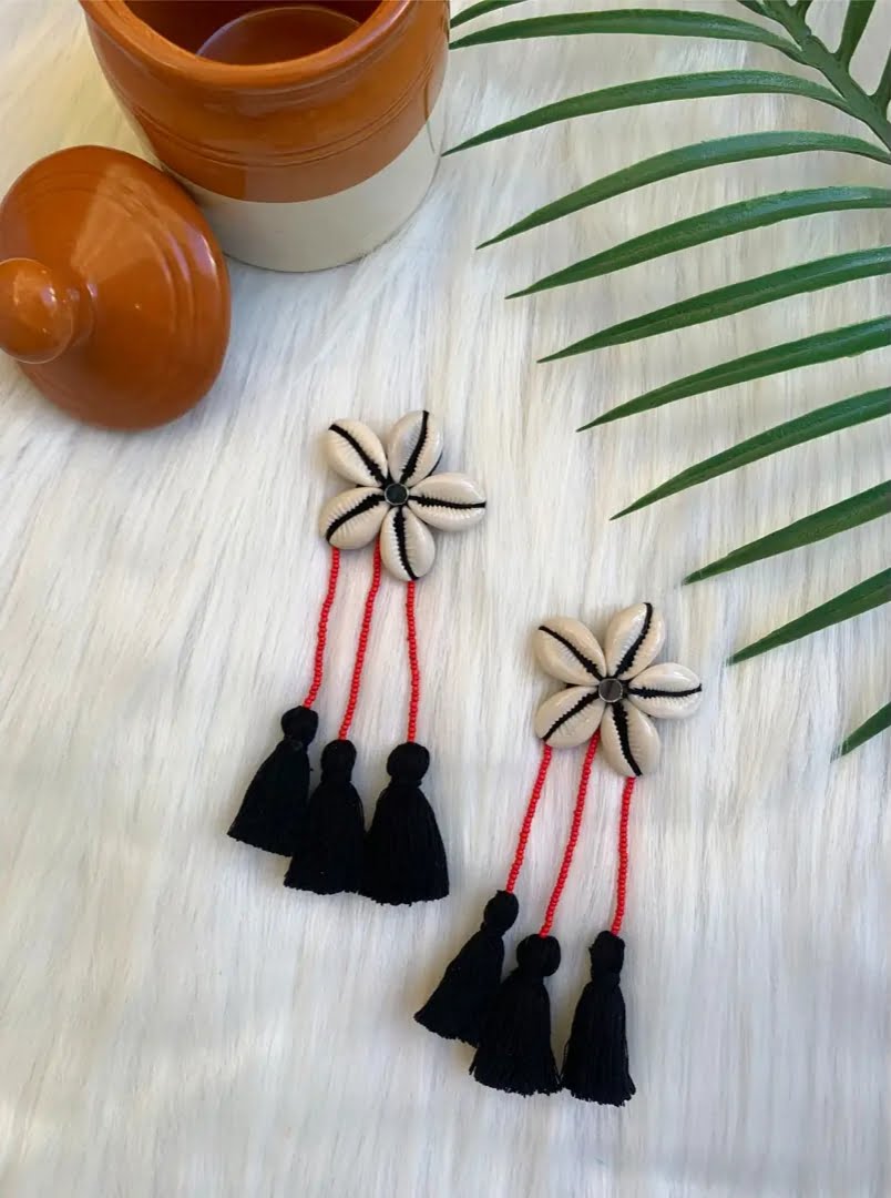 Floral Shell Danglers image 0