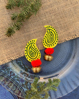 Handpainted Paisley Earrings image 1