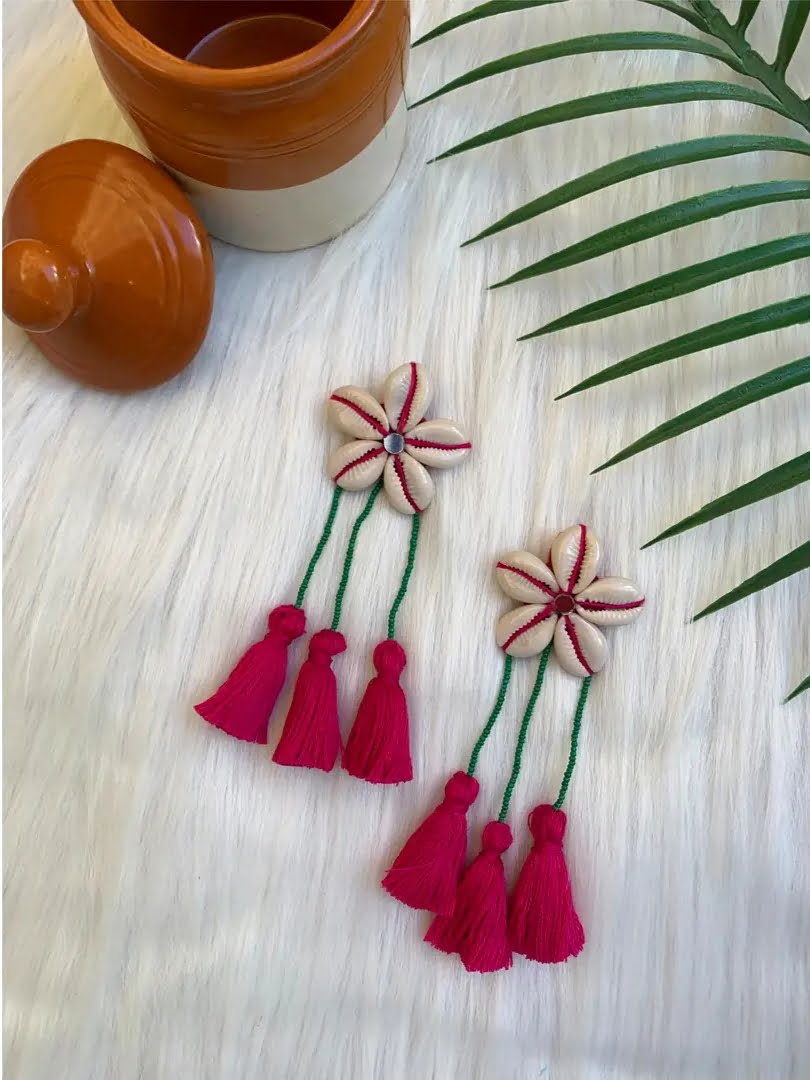Floral Shell Danglers image 4