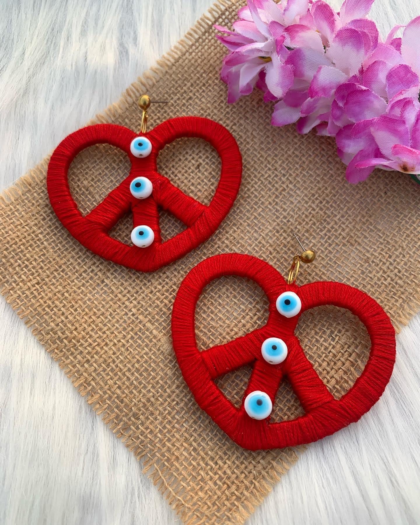 Statement Love Peace Earrings image 1