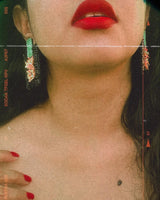 Black Sequin Earrings image 1