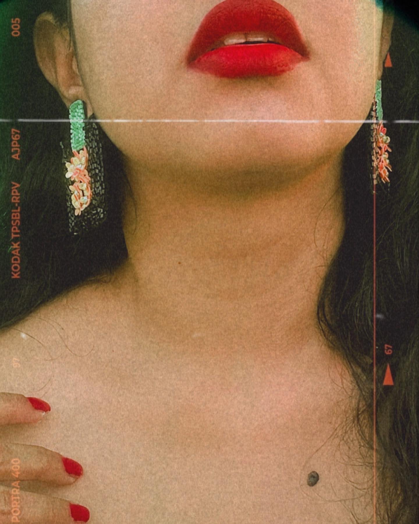 Black Sequin Earrings image 1