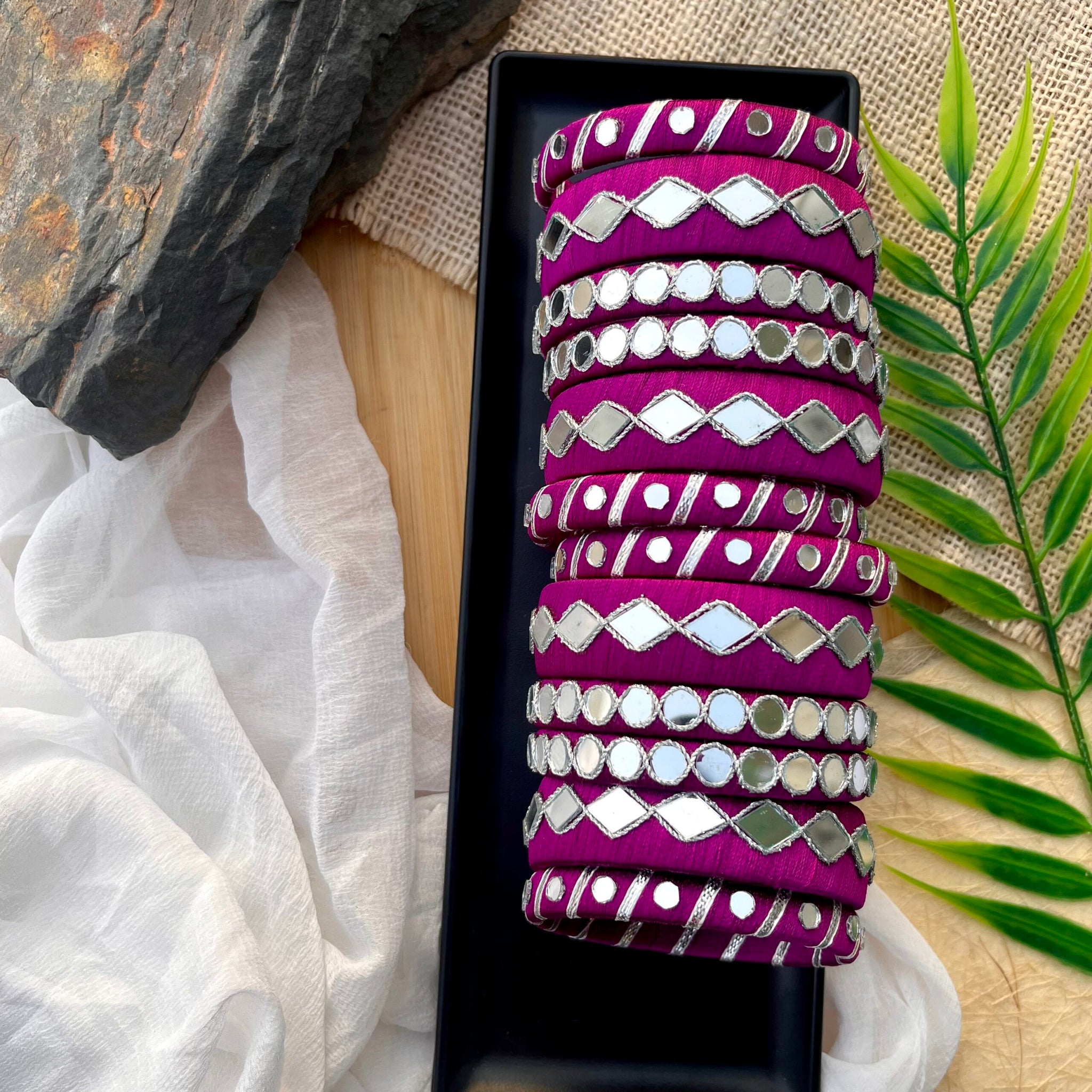 Jhalak Bangles Set- Violet image 0