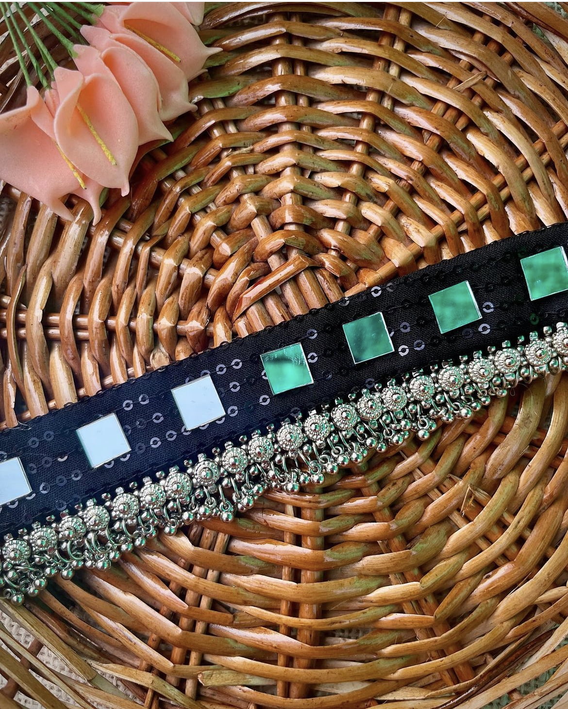 Black Sequin Choker Set image 1