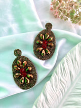 Copper Floral Earrings image 0