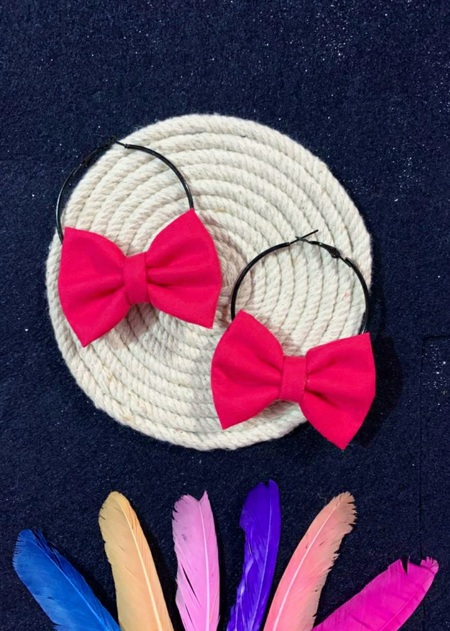 Mini Bow Hoops image 1