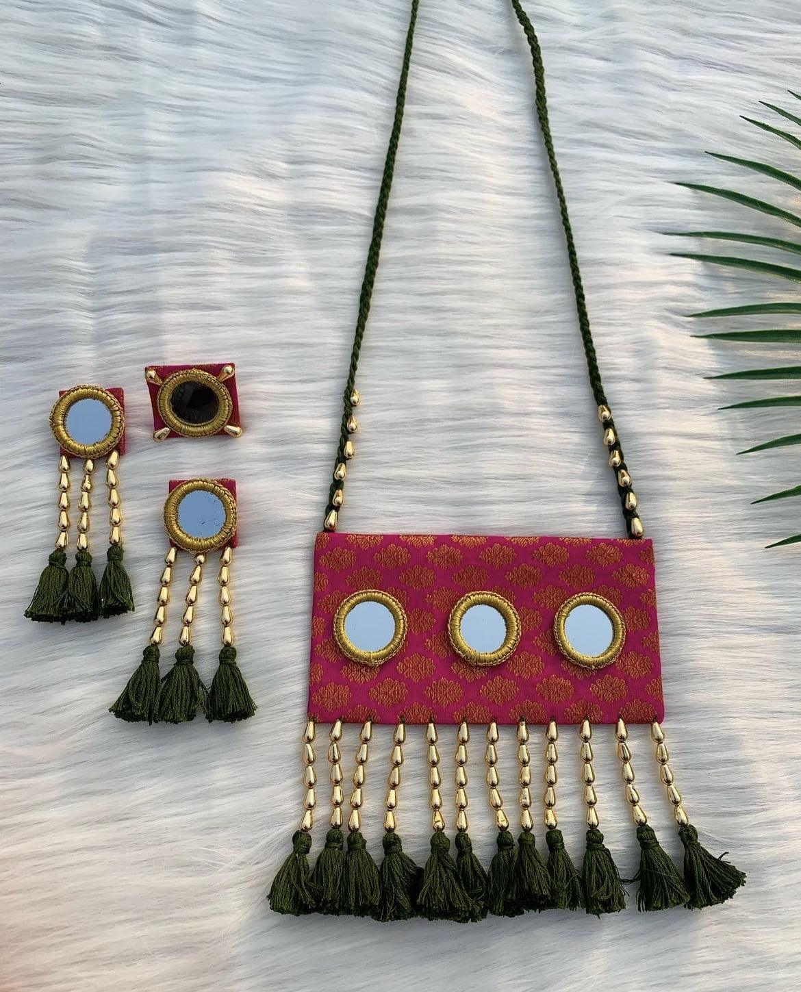 Brocade Mirror Neckpiece Combo image 0