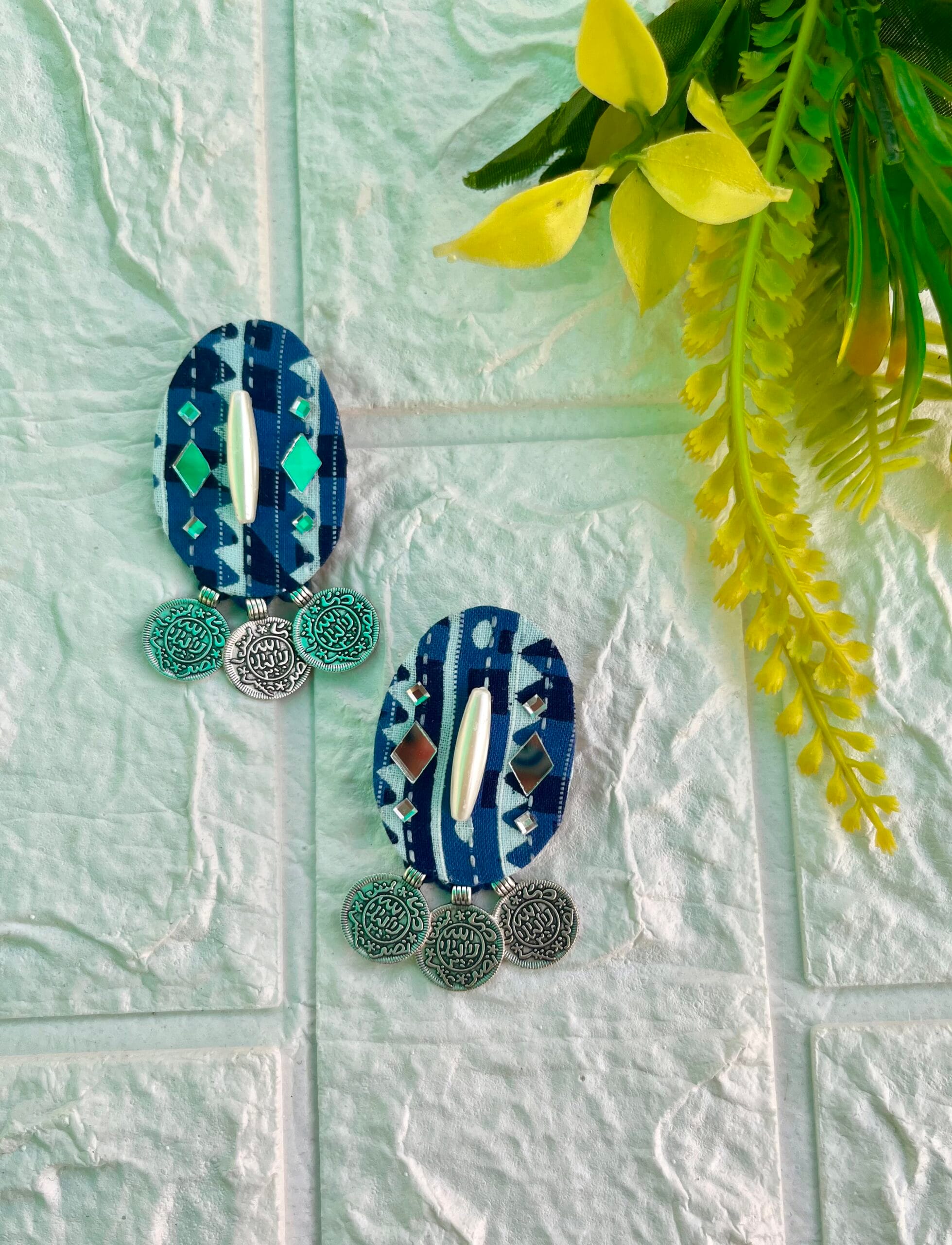 Oval Indigo Earrings image 0