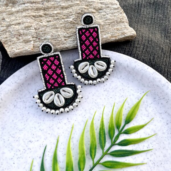 Indowestern Shell Earrings