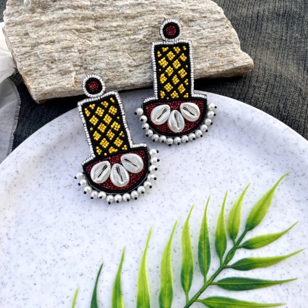 Indowestern Shell Earrings