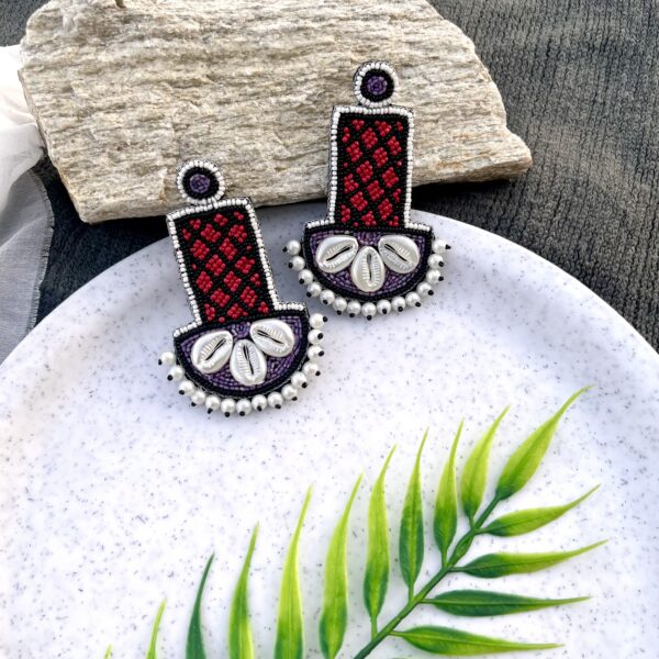 Indowestern Shell Earrings