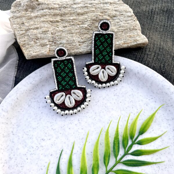 Indowestern Shell Earrings