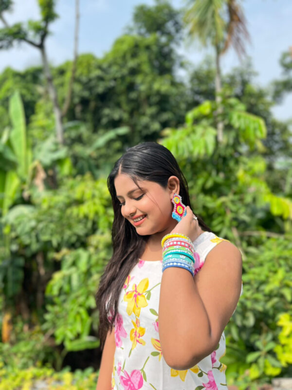 Rangmahal Earrings & Rangmahal Bangles Combo
