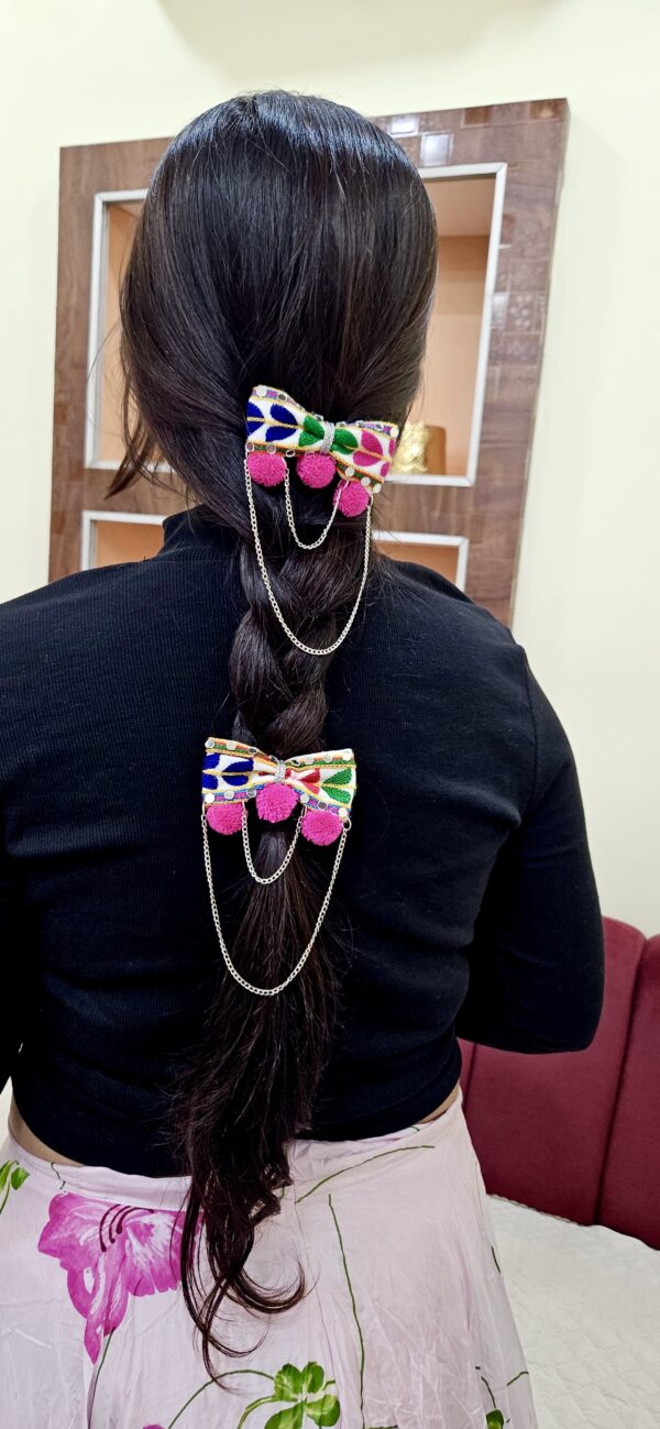 Garba Glam Pompom Bow