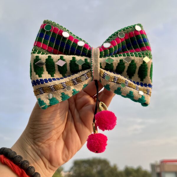 Dandiya Dazzle Bows- Green