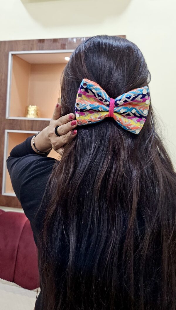 Dandiya Dazzle Bows- Grey